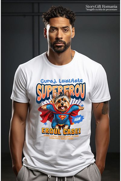 StoryGift Romania Men's T-Shirt with Tiger in Martial Arts Outfit Karate Superheroes Characters Motiva, White_XL