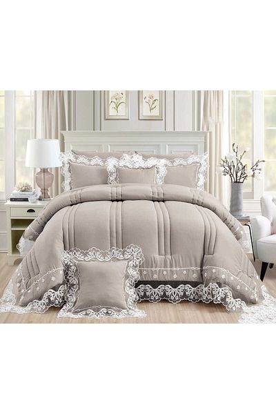Red Rose Double bedspread, 8-piece event set, quilt size 240 x 260 cm