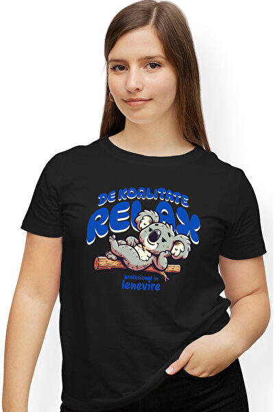 StoryGift Romania Tricou Femei relax de koalitate profesional in lenevire, an...