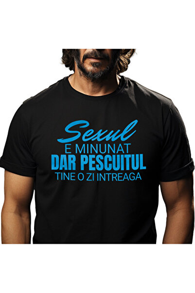 StoryGift Romania Tricou Barbati cu Iubitorii De Pescuit Mesaj Haios in Limba...