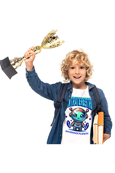 StoryGift Romania Tricou Copii cu Fiinta bizara Extraterestru Costum Spatial ...