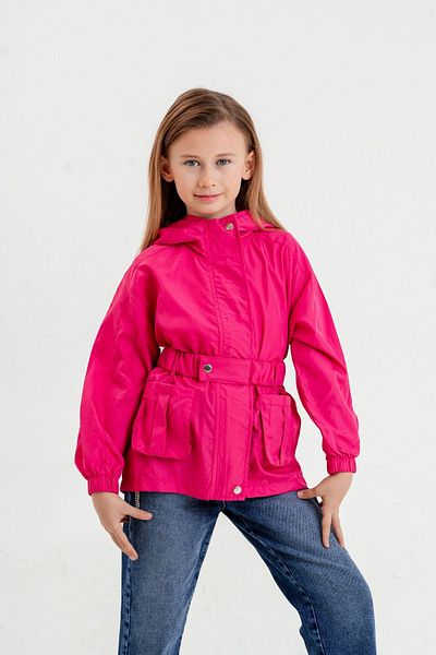 HAUSEkids 4-16 Years Flower Emily Water Repellent Girl's Raincoat-Fuchsia