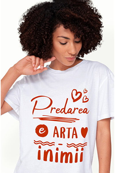 StoryGift Romania Tricou Femei Predarea e arta inimii profesor educatie scoal...