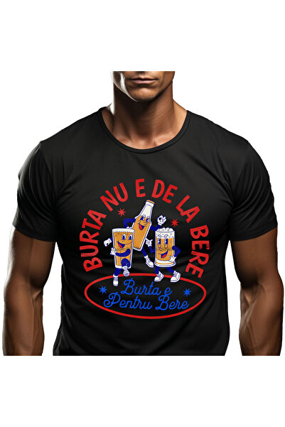 StoryGift Romania Tricou Barbati cu pahar Halba si Sticla DE Bere Petrecere D...