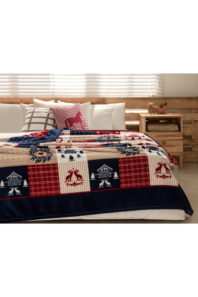 Madame Coco Albert Welsoft Polar bedruckte Einzeldecke - Beige