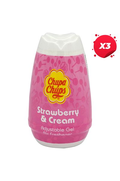 Chupa Chups X3 - Room Air Freshener Gel 221g Strawberry Cream