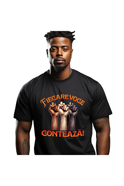 StoryGift Romania Tricou Barbati cu Maini Unite Nuante Diverse Piele Inspirat...