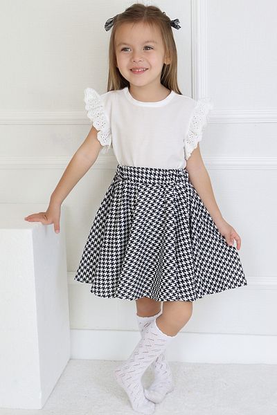 Parla Kids Girl's Kyle Sleeveless Blouse Skirt Buckle Set
