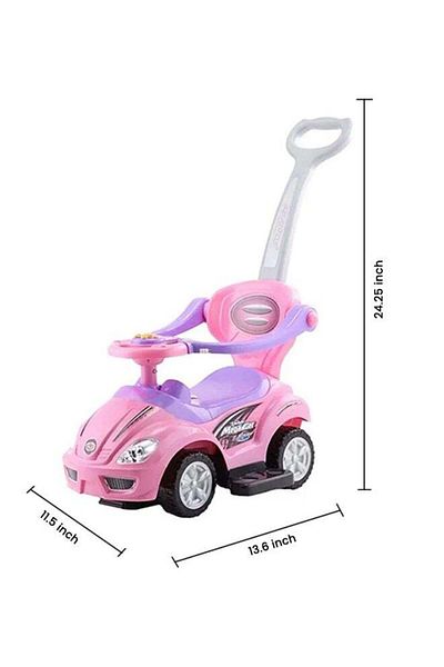 Cool Baby 3-in-1 Activity Ride-On Toy with Push Handle and Musical Steering Wheel