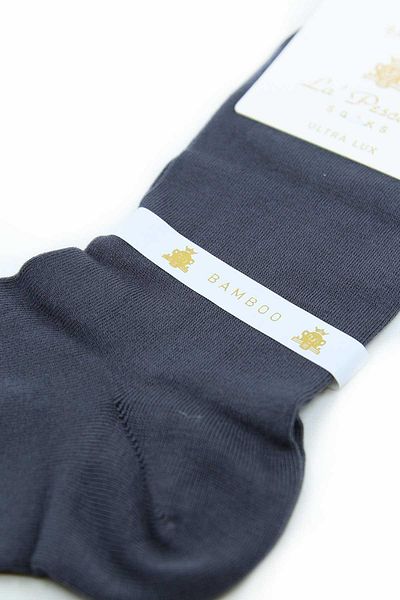 La Pescara Smoked Plain Ultra Luxury Bamboo Single Half Men's Socks Crp351