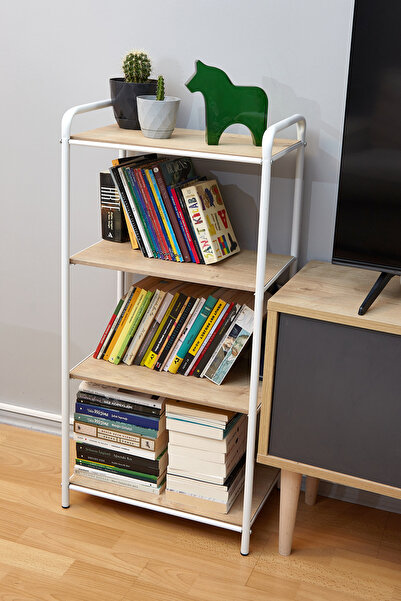 Doğa Dizayn 4 Raflı Ahşap Çok Amaçlı Raf Kitaplık  / Ayakkabılık