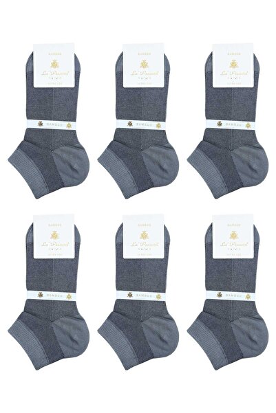 La Pescara Γκρι Ultra Luxury 6 τεμαχίων Bamboo Half Ανδρικές κάλτσες CRP393