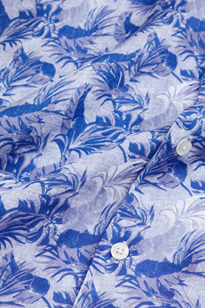 W Collection Mavi Buz Prınt Gömlek