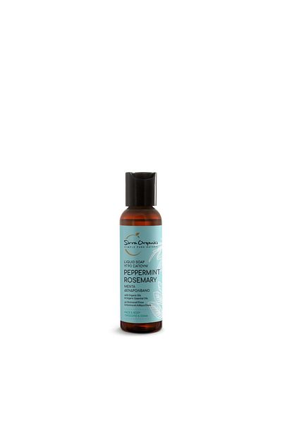 Sirra Organics Liquid soap with mint and rosemary, 60 ml
