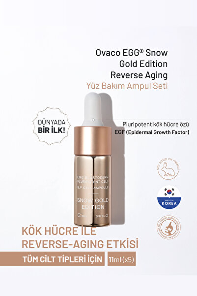 Ovaco Egg® Snow Gold Edition Ampul Seti | Reverse Aging | Yaşlanmayı Tersine ...