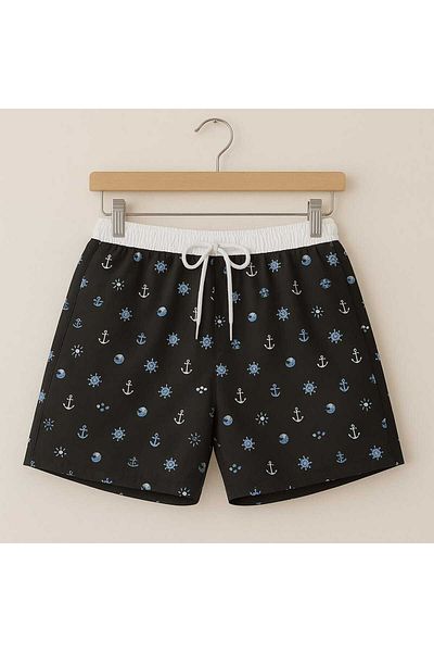 gigigiyim Ανδρικό μαγιό με ψηφιακή εκτύπωση Navy Blue