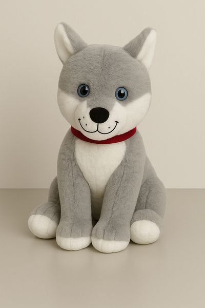 POLLYTOYS Plush Collar Wolf Dog - 60 cm