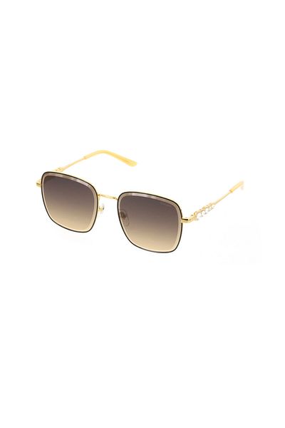 Osse Women's Gold-Green Organic (Uv) Glass Steel Closed Frame Design Sunglasses Os3466 02 56-18
