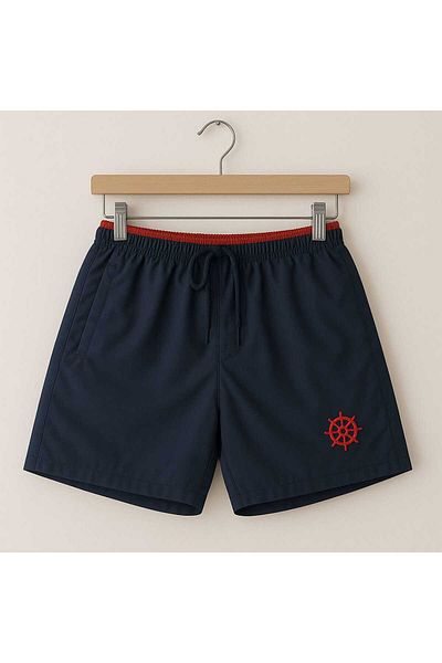 gigigiyim Ανδρικό μαγιό με στάμπα πηδαλίου Navy Blue