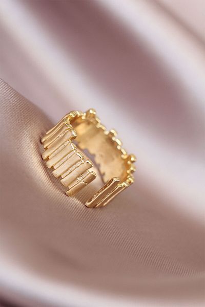 Skygo Gold Color Metal Adjustable Women's Ring - TJ-BYK1558