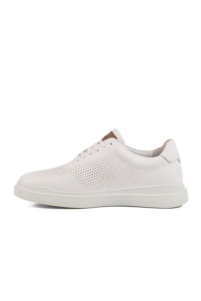 AYAKMOD Premium 411 m White Genuine Leather Men's Sneaker