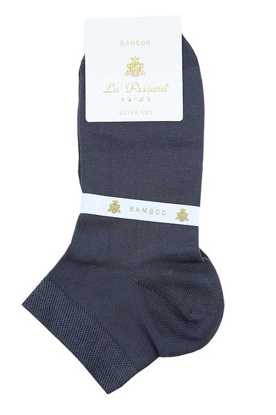 La Pescara Smoked Plain Ultra Luxury Bamboo Single Half Men's Socks Crp351