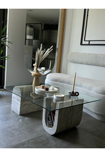 ONLYSTONE Traverten U desing sehpa