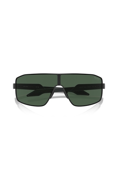 Prada Unisex Siyah-yeşil Organik Polarize (UV) Cam Kemik Kapalı Çerçeve Dikdörtgen Güneş Gözlüğü Sps 54y