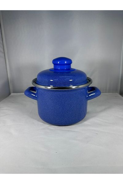EmayeBurada Flame Enamel Mini Pot Egg Boiling Food and Sauce Pot 12cm 900ml