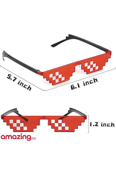 Generic Thug Life “Deal with It” Pixel Mosaic Glasses • Colorful Pc Frame • Party & Costume Accessory (Unisex)
