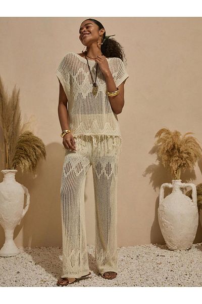 hidafashion Ajurlu Tassel Suit