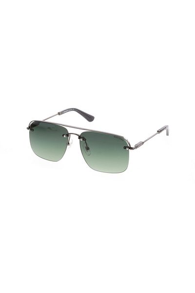 Mustang Men's Grey-Green Organic (Uv) Glass Steel Nilör (Half Frame) Design Sunglasses Mu2323 03 59-15