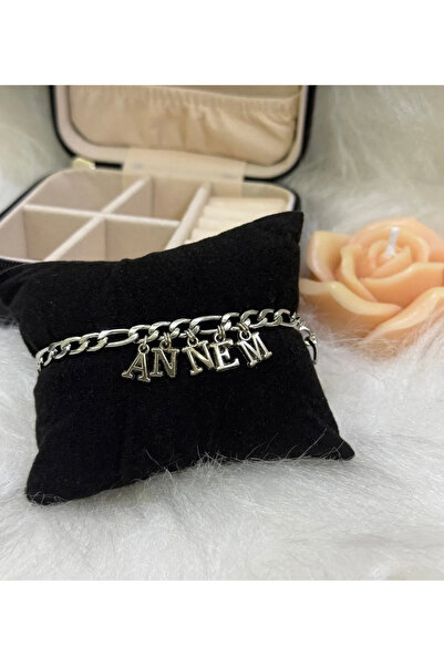 VENTİ VENTİSCA اسوارة حروف استيل خاصة لعيد الأم، هدية للأم، الزوجة،