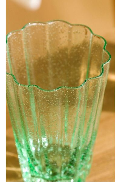 LC Waikiki Lcw Home Green Patterned Glass Water Glass 470 ml