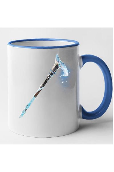 OEM Cană personalizată Fortnite cu mâner albastru - Târnăcop Frostbite Cane, INOVATIX®. 330ml