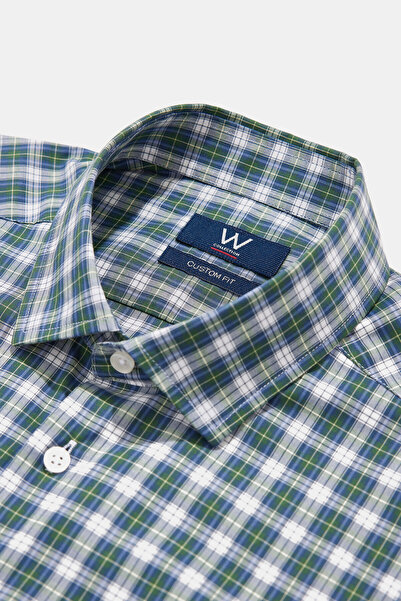 W Collection Yeşil Beyaz Gömlek