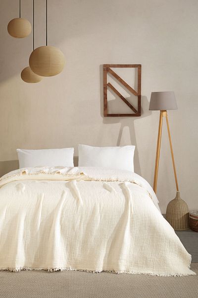 VAROL 5 Layer 100% Cotton Muslin Bedspread – 230X240 cm