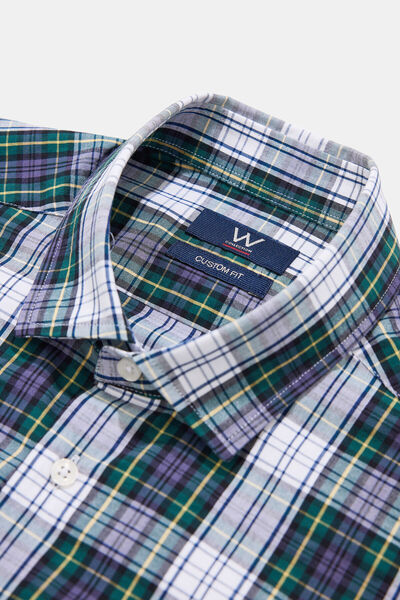 W Collection YEŞİL UZUN KOLLU EKOSE GÖMLEK