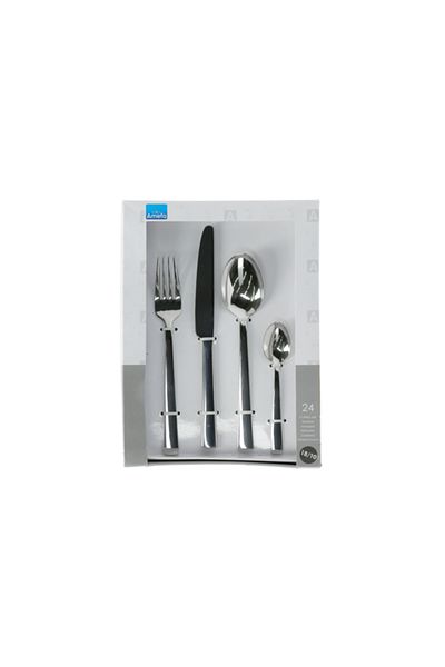 Amefa 24-Piece Moderno Cutlery Set Silver