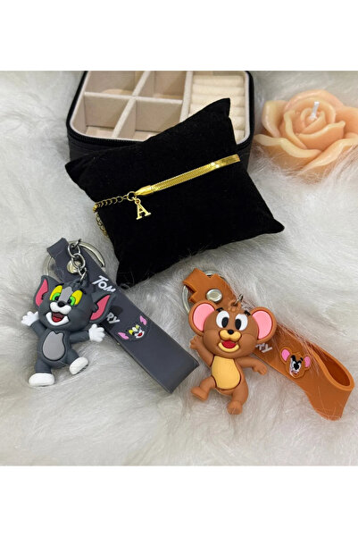 VENTİ VENTİSCA Steel Italian letter bracelet, Tom And Jerry, key, lover, frie...