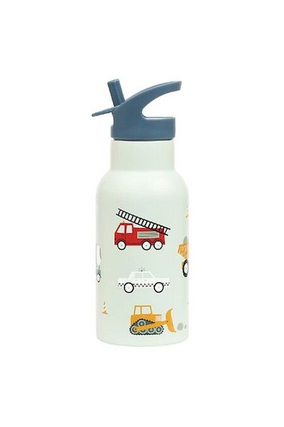 A Little Lovely Company Sticlă de apă din oțel inoxidabil pentru copii, vehicule, 350 ml, 6+ luni