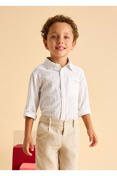 MAYORAL Boy's Long Sleeve Linen Shirt