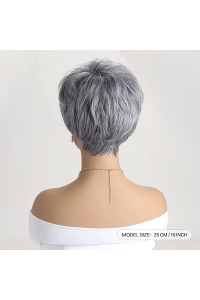 animis beauty Short wig GRI Silver, Animis Beauty ®, synthetic fiber with natural look, straight hair