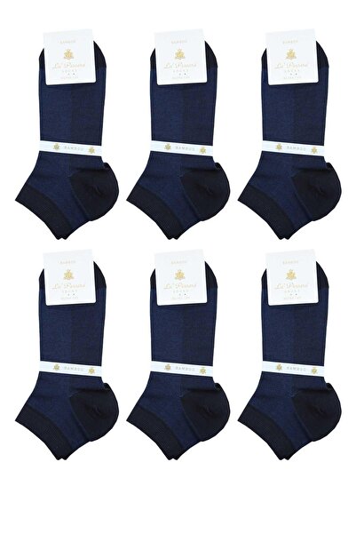 La Pescara Saks Mavisi Ultra Lüks 6'lı Бамбукові чоловічі шкарпетки CRP390