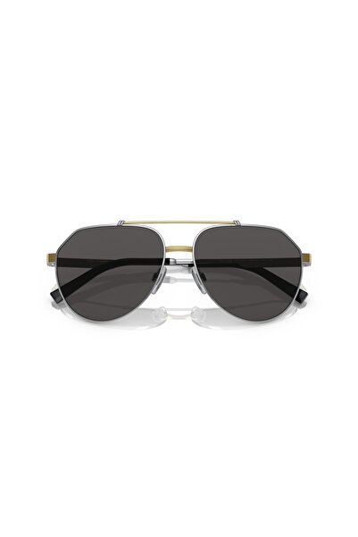 Dolce&Gabbana Unisex Smoked Policarbon Glass - Steel Closed, Drop Patterned Sunglasses Dg2288