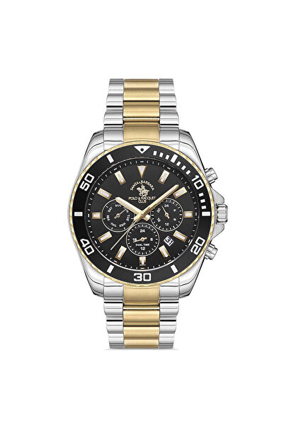 Santa Barbara Polo & Racquet Club Erkek Bi Color (ÇİFT RENKLİ)-siyah Çelik Ka...