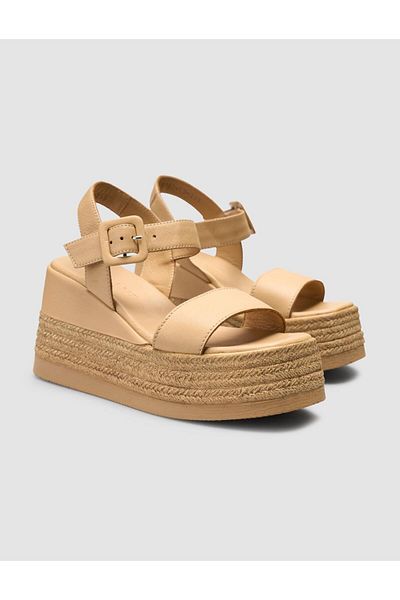 Cabani 100% Genuine Leather Beige Women's Sandals