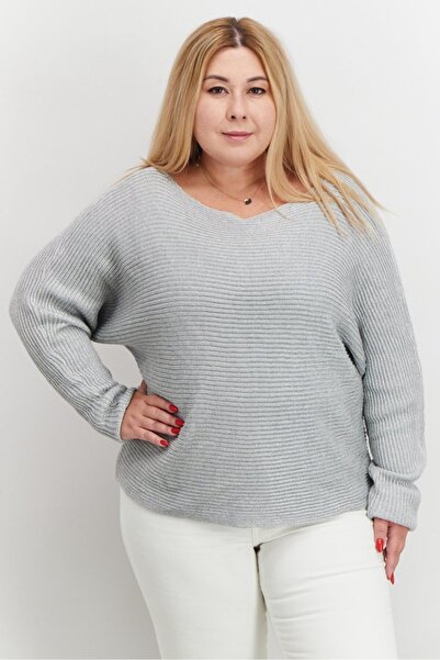 Ralph Lauren Women Jewel Nek Long Sleeve Textured Blouse, Silver