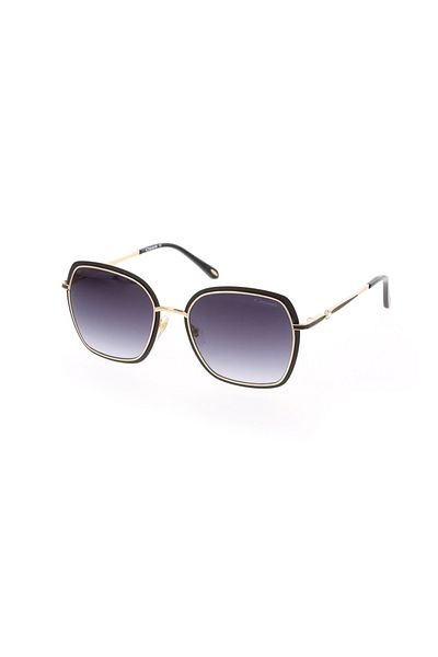 Osse Women's Black-Purple Organic Gradient (Uv) Glass Steel Closed Frame Design Sunglasses Os3522 C1 54-19