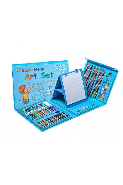 OEM Colored pencil painting set, 208 elements, 3 years+, Blue